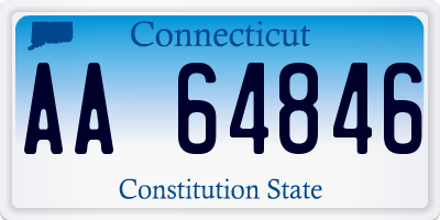 CT license plate AA64846