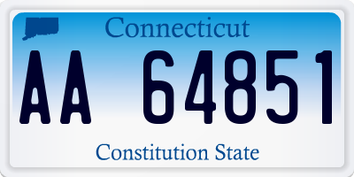 CT license plate AA64851