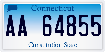 CT license plate AA64855