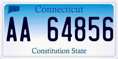 CT license plate AA64856