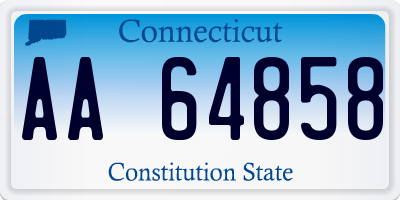 CT license plate AA64858