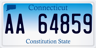 CT license plate AA64859