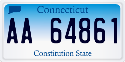 CT license plate AA64861