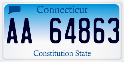 CT license plate AA64863