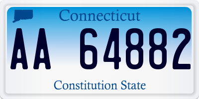 CT license plate AA64882