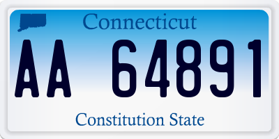 CT license plate AA64891