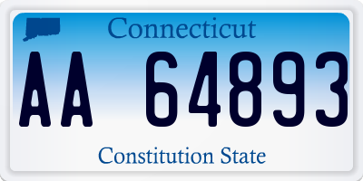 CT license plate AA64893