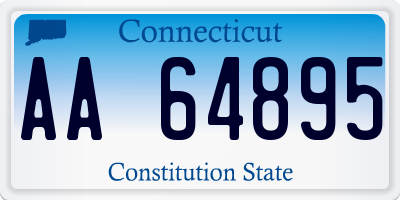 CT license plate AA64895