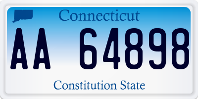 CT license plate AA64898