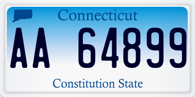 CT license plate AA64899