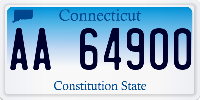 CT license plate AA64900