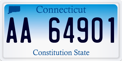 CT license plate AA64901