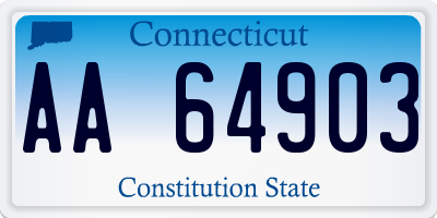 CT license plate AA64903