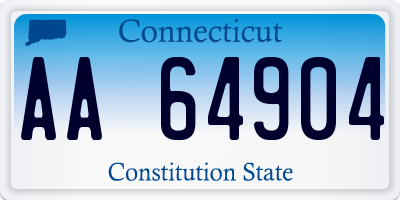 CT license plate AA64904