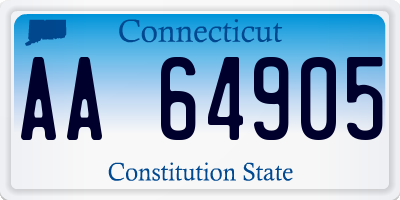 CT license plate AA64905