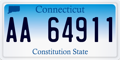 CT license plate AA64911