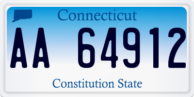 CT license plate AA64912