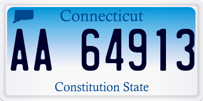 CT license plate AA64913