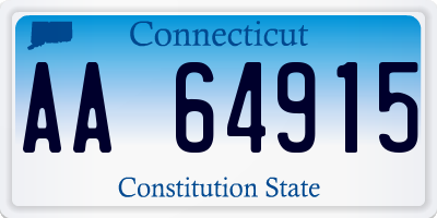 CT license plate AA64915