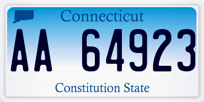 CT license plate AA64923