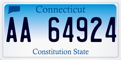 CT license plate AA64924