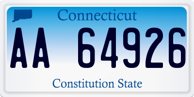 CT license plate AA64926