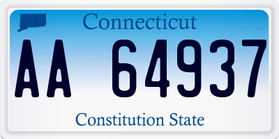 CT license plate AA64937