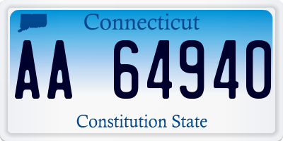 CT license plate AA64940