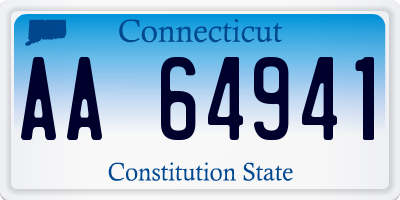 CT license plate AA64941