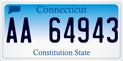 CT license plate AA64943