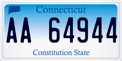 CT license plate AA64944