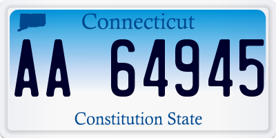 CT license plate AA64945