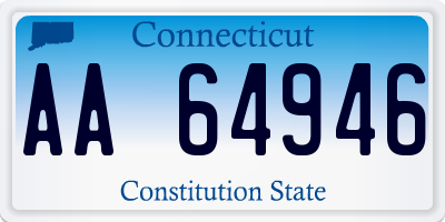 CT license plate AA64946