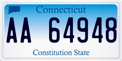 CT license plate AA64948