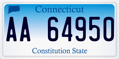 CT license plate AA64950