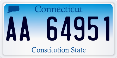 CT license plate AA64951