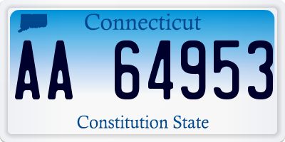 CT license plate AA64953