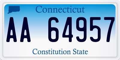 CT license plate AA64957