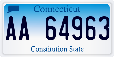 CT license plate AA64963