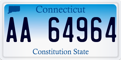 CT license plate AA64964