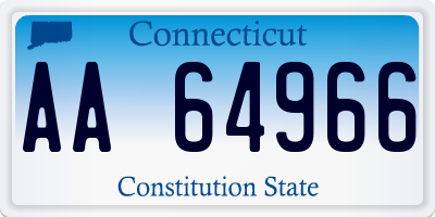 CT license plate AA64966