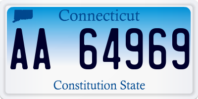 CT license plate AA64969