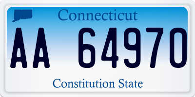 CT license plate AA64970