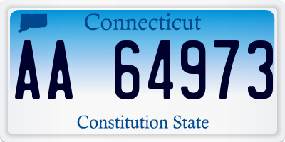 CT license plate AA64973