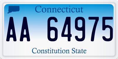 CT license plate AA64975