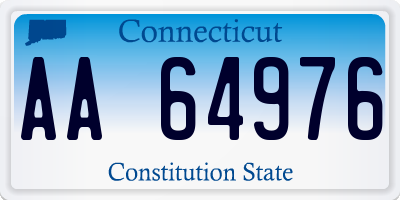 CT license plate AA64976