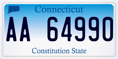 CT license plate AA64990