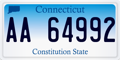 CT license plate AA64992