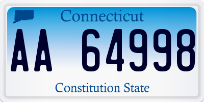 CT license plate AA64998