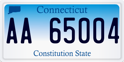 CT license plate AA65004